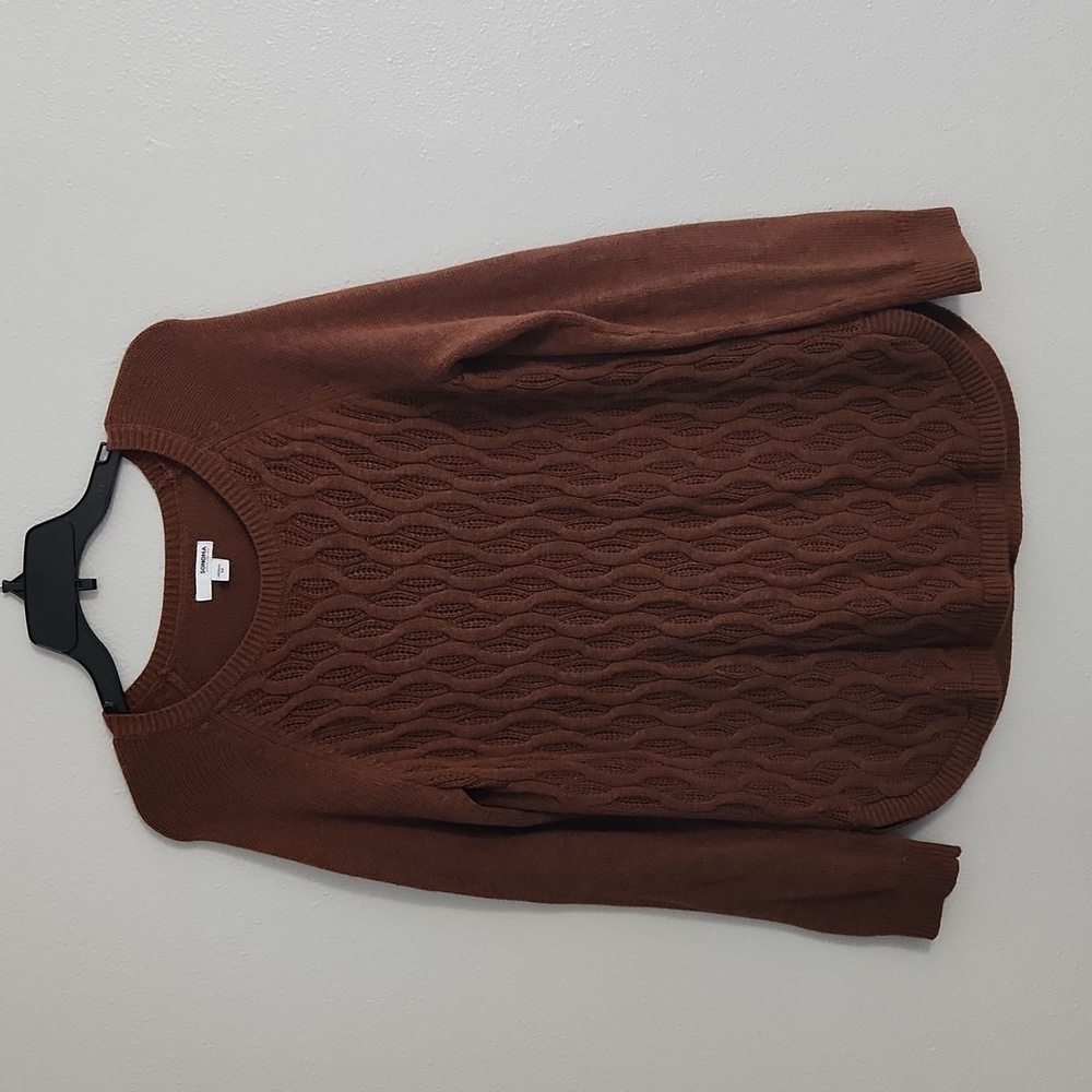SONOMA Womans Long Brown Sweater Size Medium